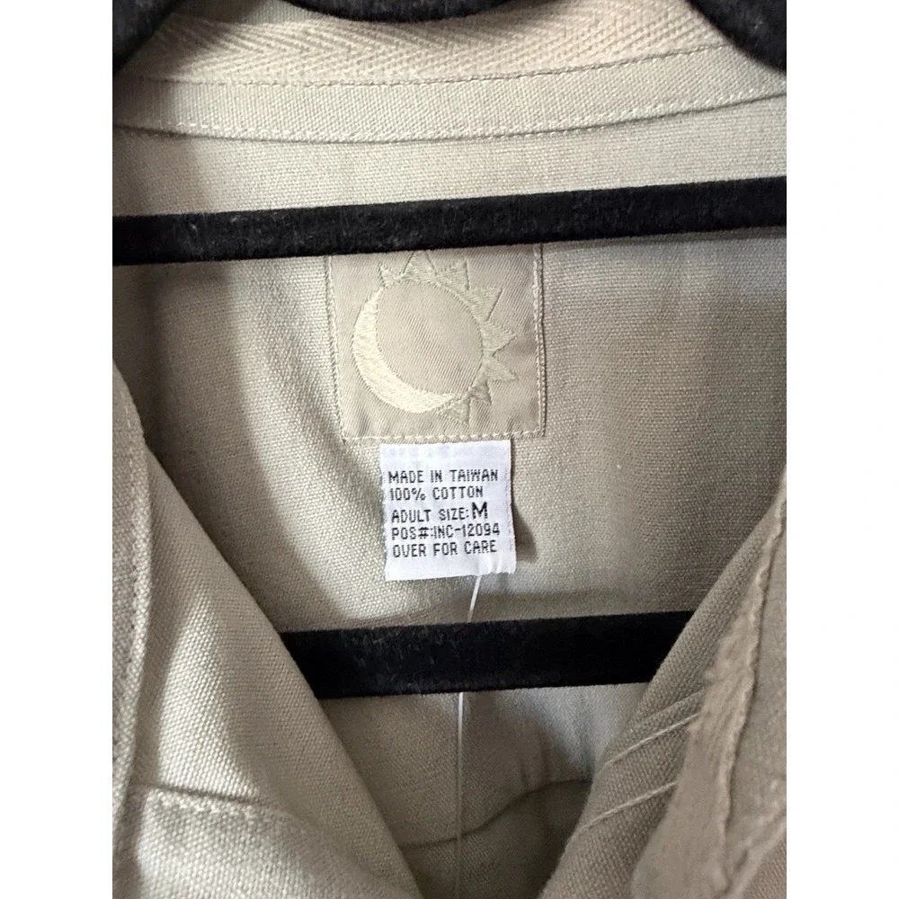Marlboro Gear 1999 Going to the Ranch Button Up Shirt Mens Medium Vintage Khaki